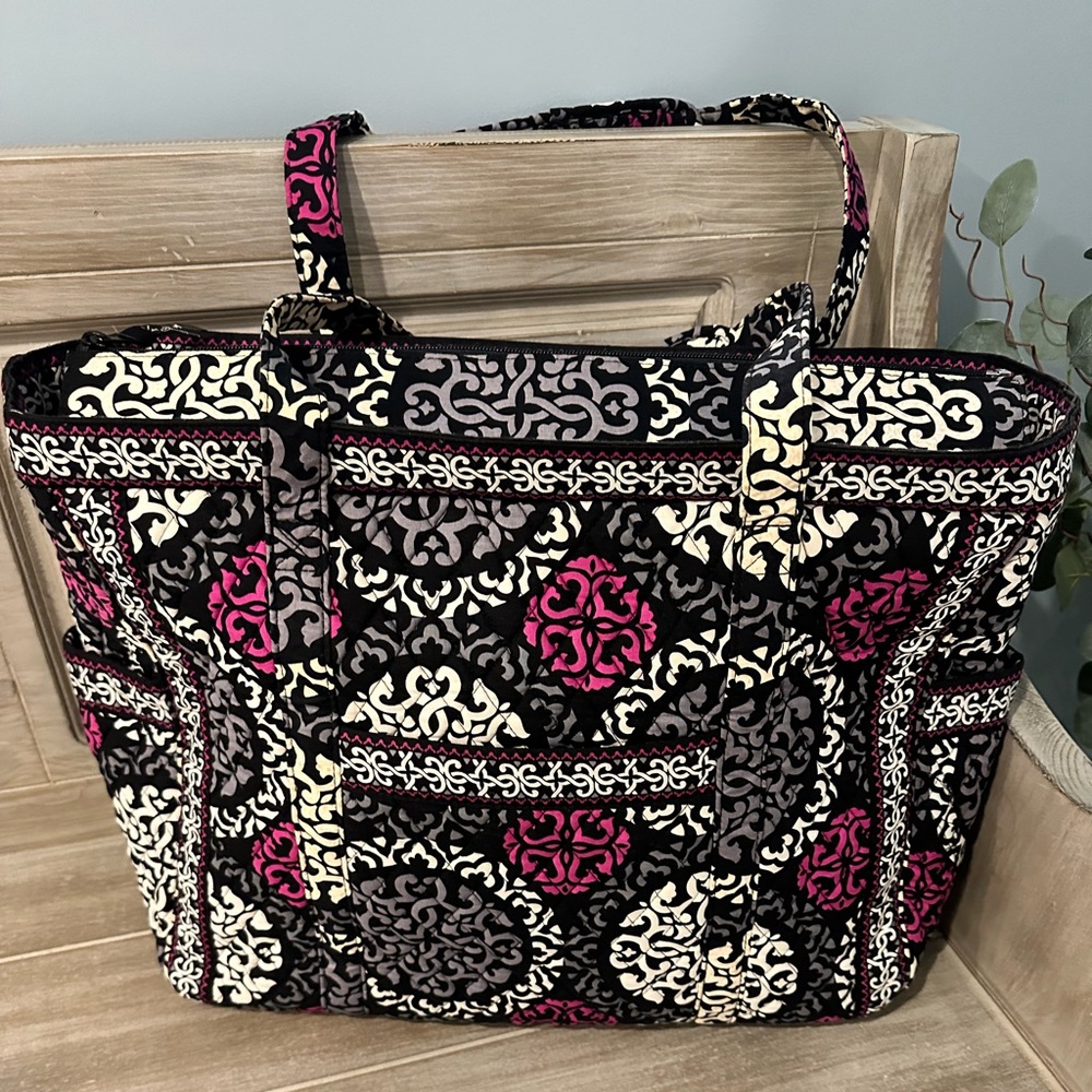 Vera Bradley Canterbury, magenta, extra large tote.